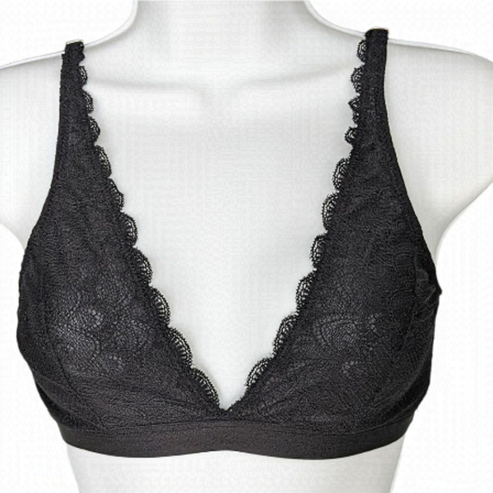 MIIYU Lace Bralette Wireless Black Small C050